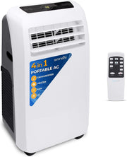 View 10,000 BTU Portable Air Conditioner– 4-in-1 AC Unit w/Cooling, Dehumidifier, Heater, & Fan– Includes Remote Control, Window Mount Kit, Quiet Operation, 24-Hour Timer image 1