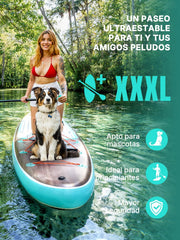 View Niphean (Extra Grande) Tabla Paddle Surf Hinchable para 2+1 Personas/Familia, Paddle Surf con (Apto para Principiantes) Aleta Equilibrada, Funda image 2