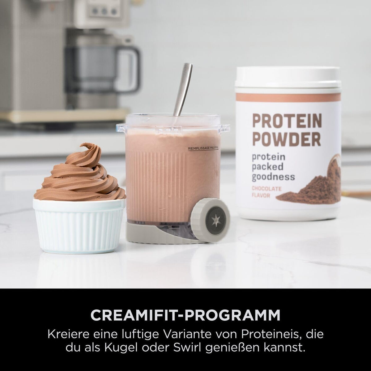 Ninja CREAMi Scoop & Swirl Eismaschine mit 2 Behältern, 13 Funktionen, für Eiscreme, Softeis, Gelato, Sorbet, Milchshakes und mehr, mit Mix-In-