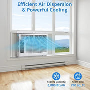 View Window Air Conditioner With Reusable Filter & Controls, 6000 BTU 115V~, Suitable for 250 Sq.Ft image 2