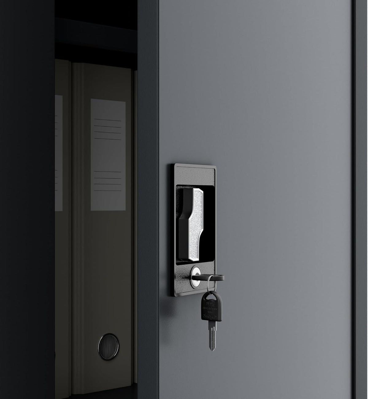 Jan Nowak Metallschrank Jan II 185 x 115 x 40 cm - Aktenschrank abschließbar mit 2 Türen, Mehrzweckschrank mit 5 Ebenen, Büroschrank aus Stahlschrank