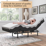 View Adjustable Bed Frame -Wireless Remote -Memory Function -Adjustable Bed Base -Head and Foot Lift Incline -Zero Gravity -Quiet Motorfor Lying Down, image 2