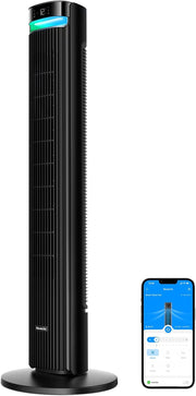 View GoveeLife 27 dB leiser Ventilator, 12 Geschwindigkeiten bis zu 8 m/s, 5 Modi, 24-Stunden-Timer, intelligenter Turmventilator mit 150°-Oszillation, APP image 1