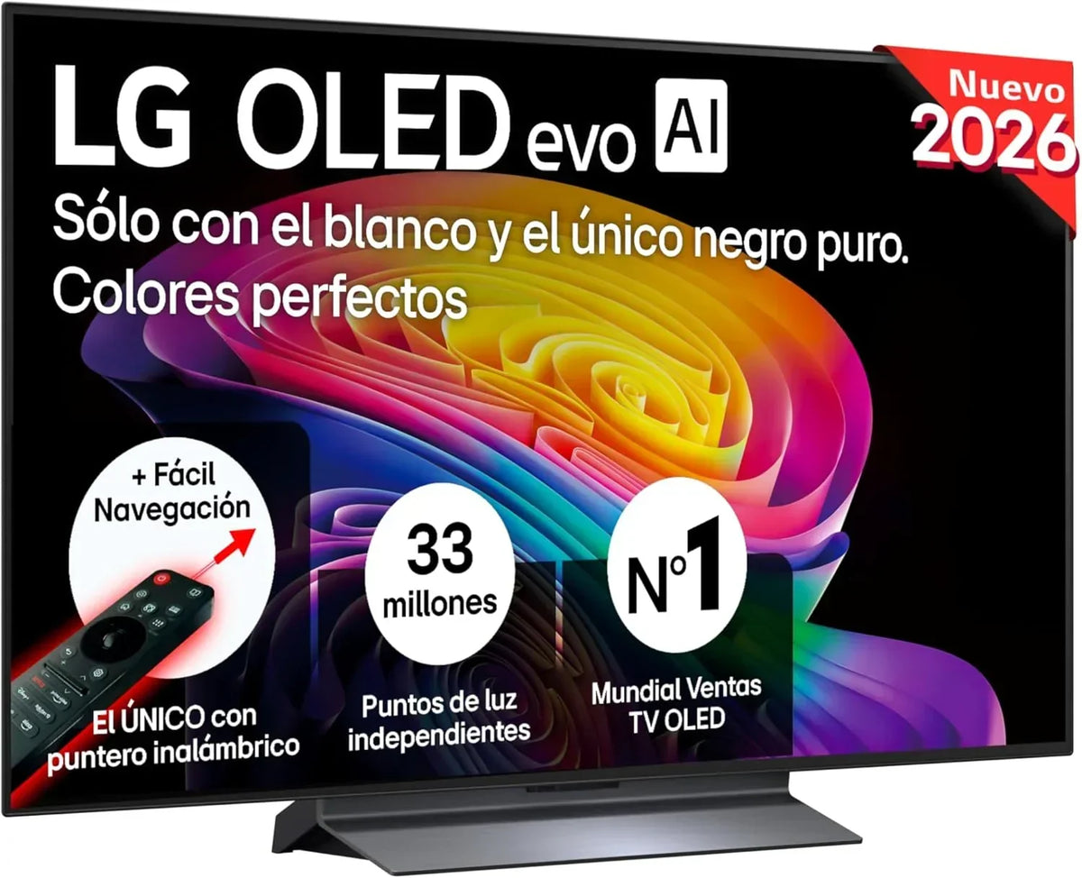 LG OLED65C54LA - TV 65", OLED EVO 4K, Smart TV AI C5, WebOS 25, Super Upscaling, Dolby Vision and Dolby Atmos, AMD FreeSync, Alexa/Google Assistant,
