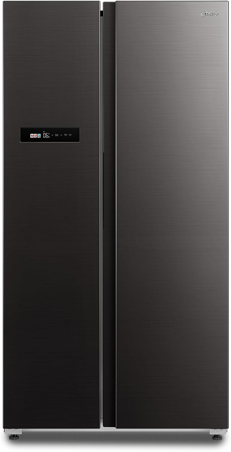 Midea KS-DDX 6.32 WT Side-by-Side Kühl-/Gefrierkombination/ 178,8 cm Hhe/ 254 kWh/Jahr/No Frost/Dual Inverter Compressor/mit 3in1 Wasser-/Eisspender