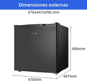 View CHIQ Frigorífico Minibar capacidad 46L, Compresor incorporada, Botellero y Compartimiento Congelador, Control de Temperatura regulable, Bajo Nivel de image 3