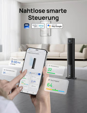 View DREO Turmventilator mit Wasserkühlung, 110 cm Luftkühler mit Wasserkühlung Leise, 4-Geschwindigkeiten-4-Modi Verdunstungskühler, APP-Steuerung, image 4