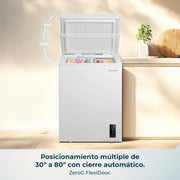 View Cecotec Congelador Horizontal 143L Bolero CoolMarket Chest 143P White E. Cesta con Asas, Control Electrónico LED, UltraContact D-Cool, Dual Function, image 6