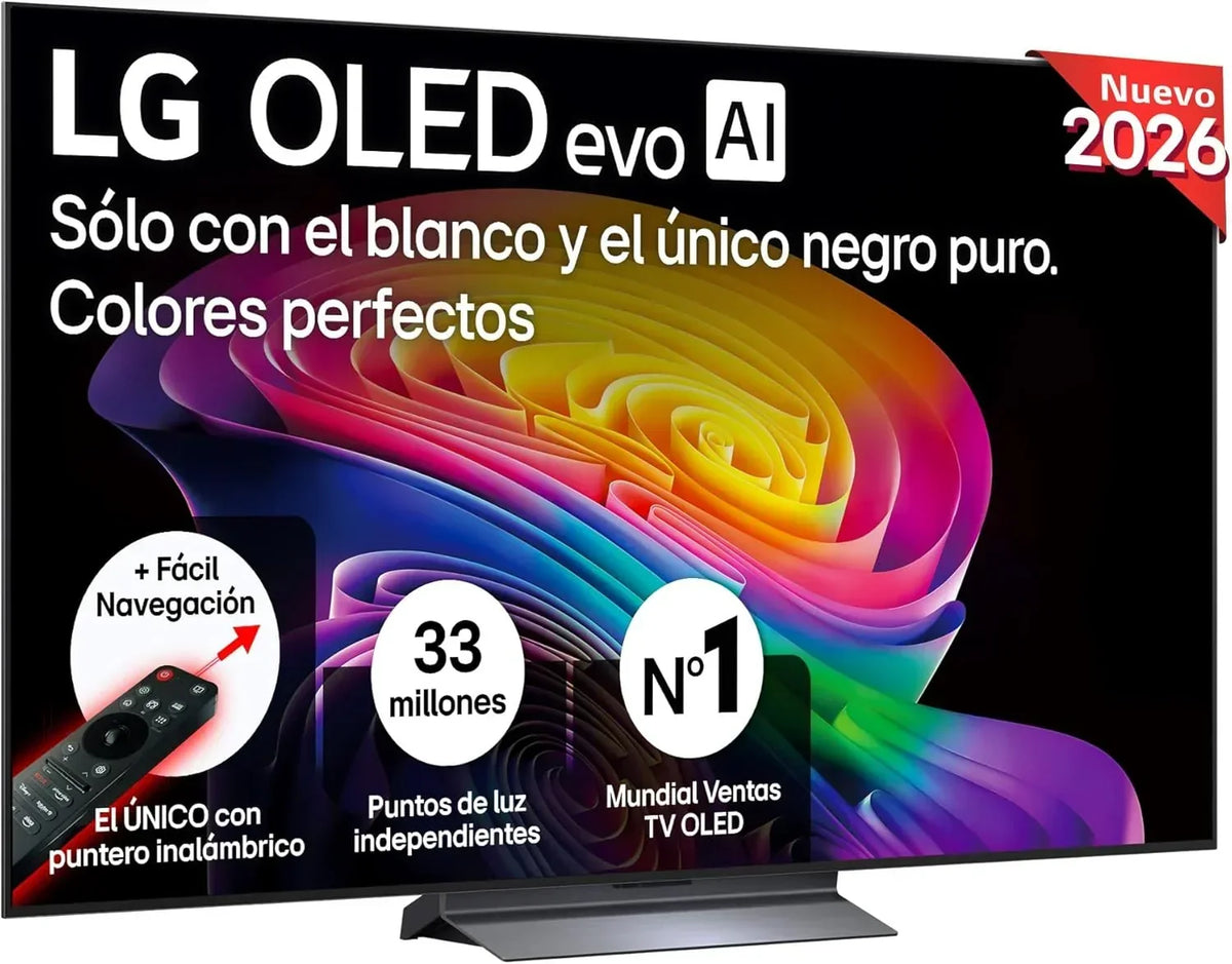 LG OLED65C54LA - TV 65", OLED EVO 4K, Smart TV AI C5, WebOS 25, Super Upscaling, Dolby Vision and Dolby Atmos, AMD FreeSync, Alexa/Google Assistant,