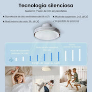 View Silencioso Sin Aspas Ventilador de Techo con Luz Regulable 60W 30W Motor DC 30W Luz CCT 3000-5700K LED Lampara Ventilador Techo y Mando 6Velocidades image 3