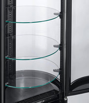 View METRO Professional Kuchen-Vitrine GRV1100, Gastro, Edelstahl/Glas, 100 L, Umluftkühlung, 490W, Temperaturanzeige, automatisches Abtauen, rund, silber, image 5