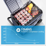 View 12 Volt 37 Qt. Portable Car Refrigerator, Car Freezer for Outdoor, Camping, Travel, RV,APP Control image 5