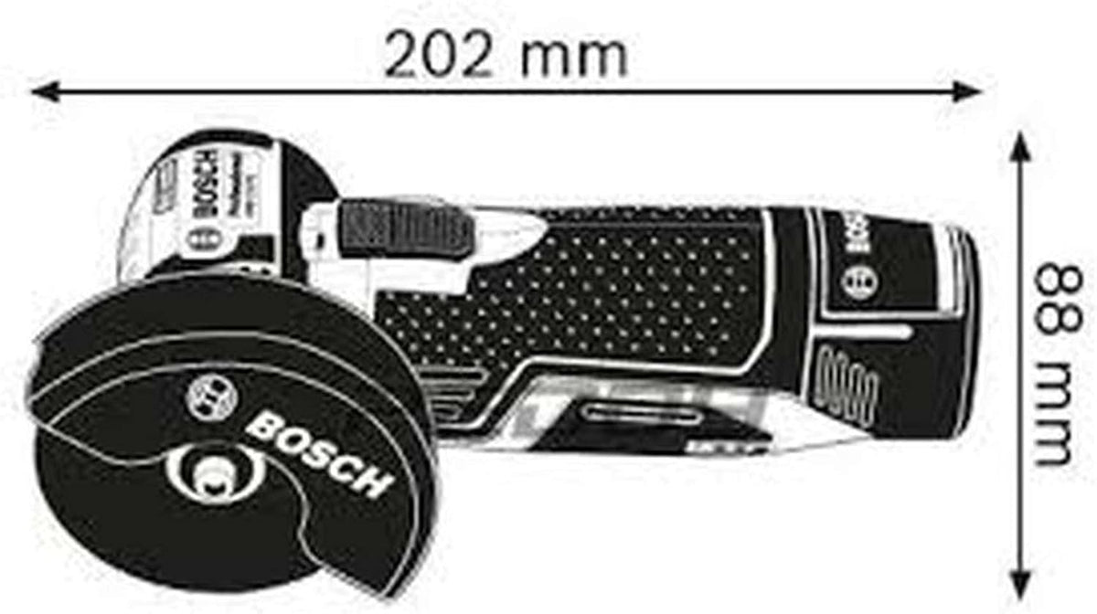 Professional 12V System Akku Winkelschleifer GWS 12V-76 (inkl. 2x 3.0Ah Akku, Schnellladegerät GAL 1230 CV, 1x Carbide Multi Wheel, 2x Trennscheibe