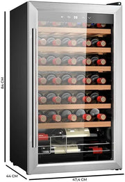 View Cecotec Vinoteca 34 botellas Bolero grandsommelier 34030 inox compressor, 80 L, Enfriamiento por compresor, Temperatura regulable de 5 a 18oC, Control image 2