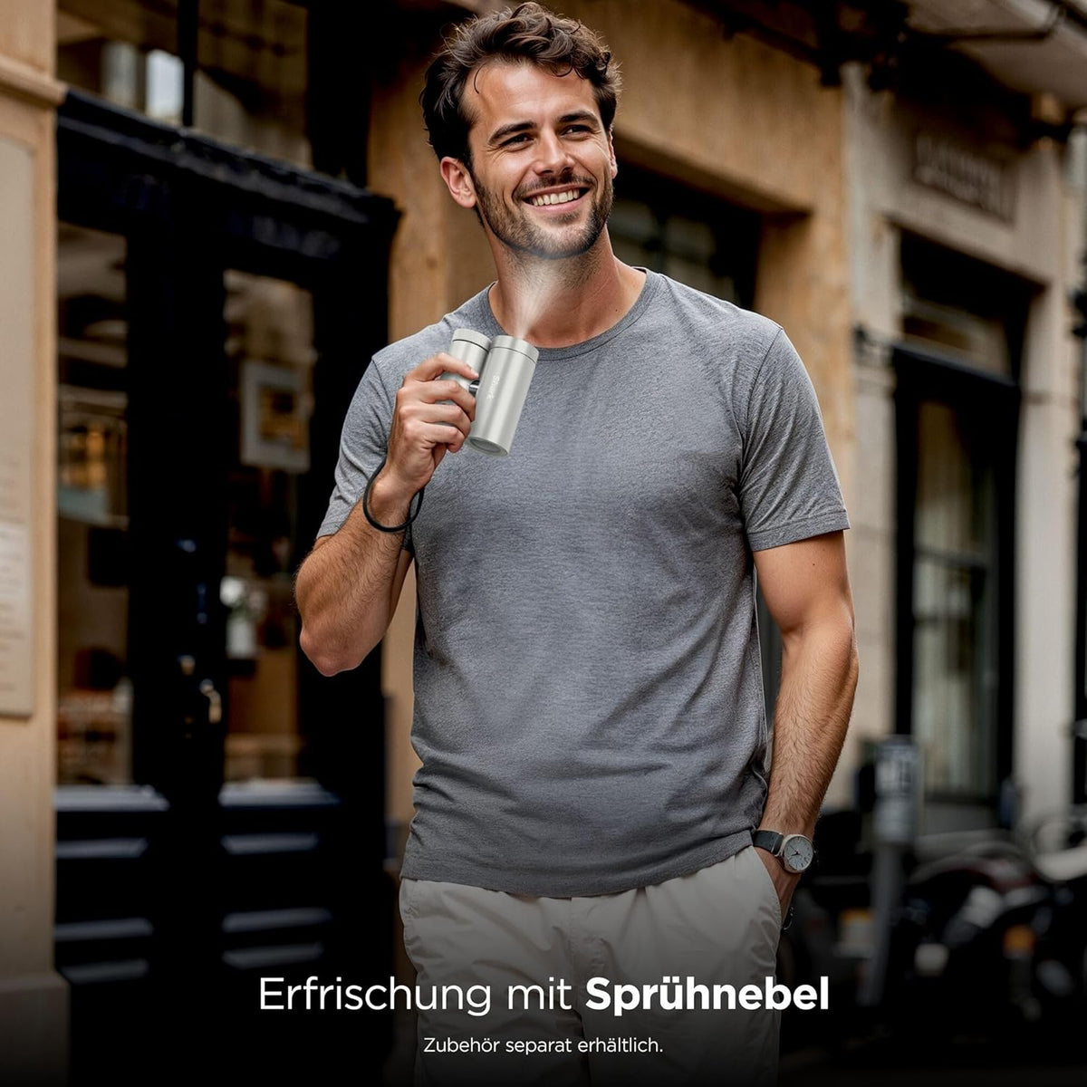 Shark ChillPill 3-in-1-Hochgeschwindigkeits-Handventilator-, Sprühnebel- und InstaChill-System Paket mit Reise-Etui, mit 3 Kühlaufsätzen,
