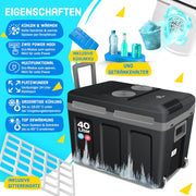 View KESSER Nevera eléctrica portátil 40L con Ruedas | Calienta y enfría | Termoeléctrica | Mini Nevera | 12V y 230V | para Coche, Camping y Enchufe | Modo image 2