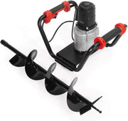 View 1500W industrial trenching machine enclosure features a soil excavation power head, including a 6-inch digging auger bit kit image 6