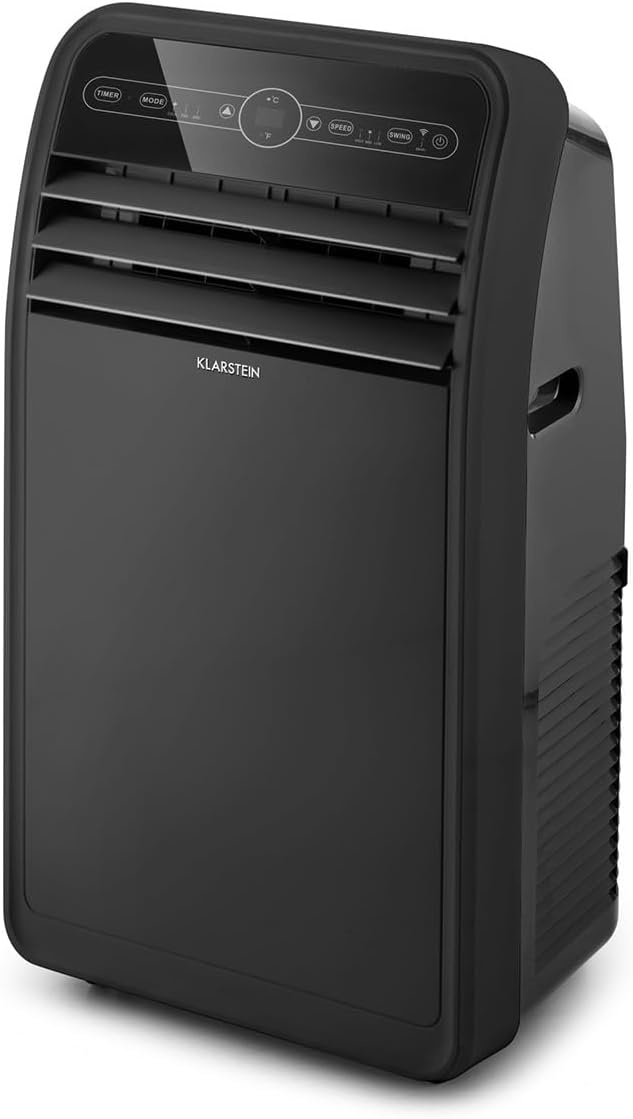 Klarstein Mobile Klimaanlage mit Abluftschlauch, 4-in-1 Klimagerät mit Ventilator, Luftentfeuchter & Nachtmodus, Kleine & Portable Klimaanlage für