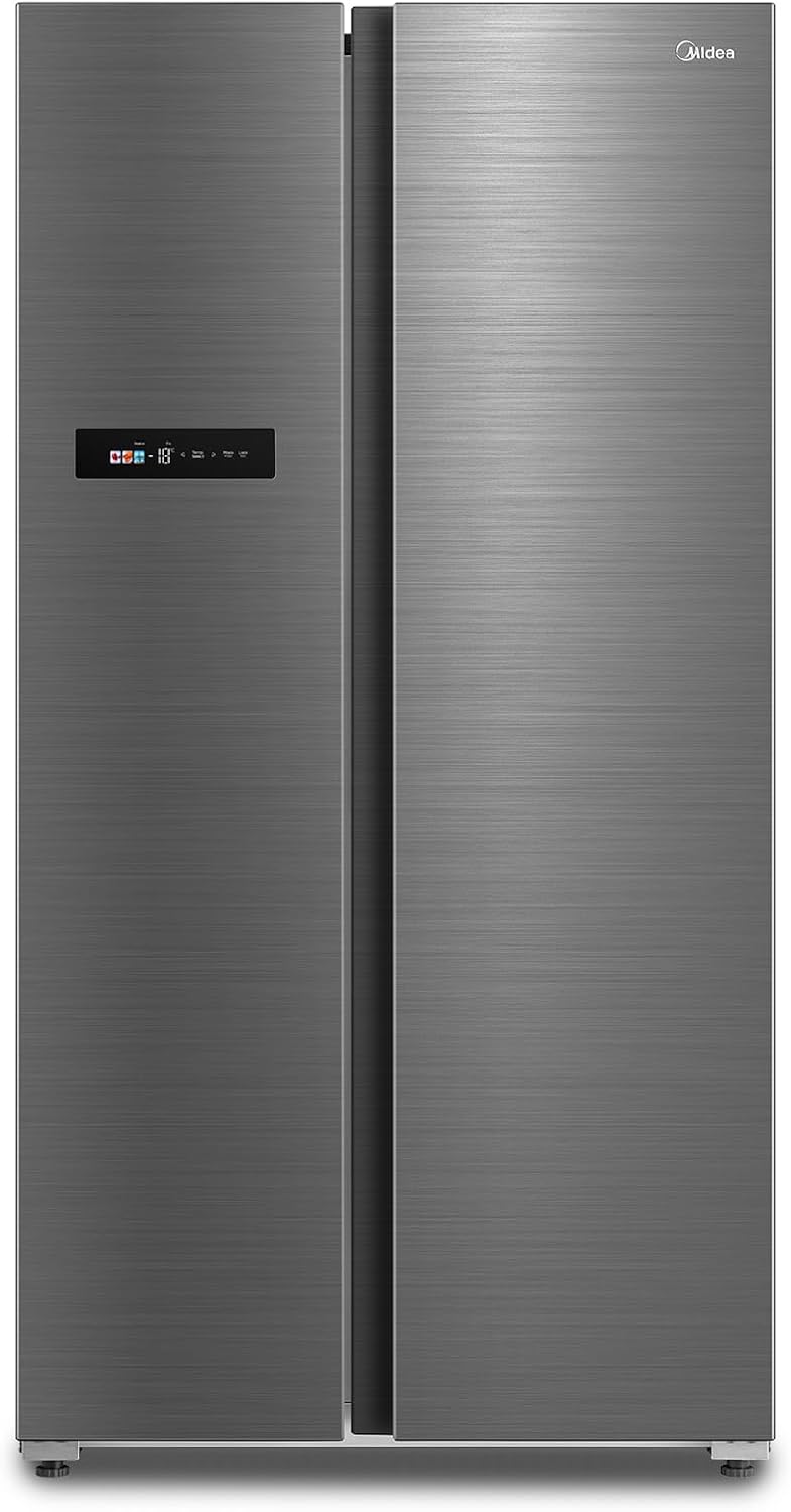 Midea KS-DDX 6.32 WT Side-by-Side Kühl-/Gefrierkombination/ 178,8 cm Hhe/ 254 kWh/Jahr/No Frost/Dual Inverter Compressor/mit 3in1 Wasser-/Eisspender