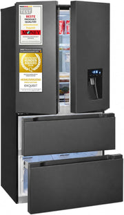 View Exquisit Frenchdoor Kühl-Gefrierkombination | 506 l Nutzinhalt, Energieklasse E, 41 dB, No Frost Kühlen & Gefrieren, Schnellgefrieren, Wasserspender, image 1