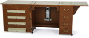View Sewing Cabinet for Sturdy Sewing, Cutting, Quilting, and Crafting with Storage and Airlift, Black Finish image 3