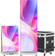 View 80" P1.86 Flexible Spliceable LED Poster Display – USB Plug-and-Play, Mobile & PC Remote Control, Digital Signage Advertising Screen (Silver, 1-Pack) image 1
