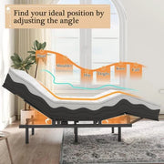 View Adjustable Bed Frame -Wireless Remote -Memory Function -Adjustable Bed Base -Head and Foot Lift Incline -Zero Gravity -Quiet Motorfor Lying Down, image 4