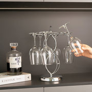 View Freestanding Metal Wine Glass Holder Rack for Stemware Storage and Countertop Display image 4