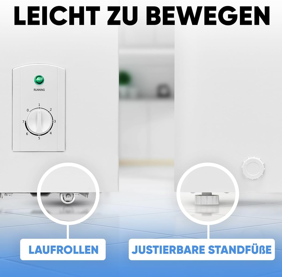 Bomann, 100L Gefriertruhe weiß GT7355 – 4 Sterne, Temperatur ≤ -18°C, Gefriervermögen 4,5 kg/24h, Kontrollleuchte, Temperatureinstellung, abnehmbar,