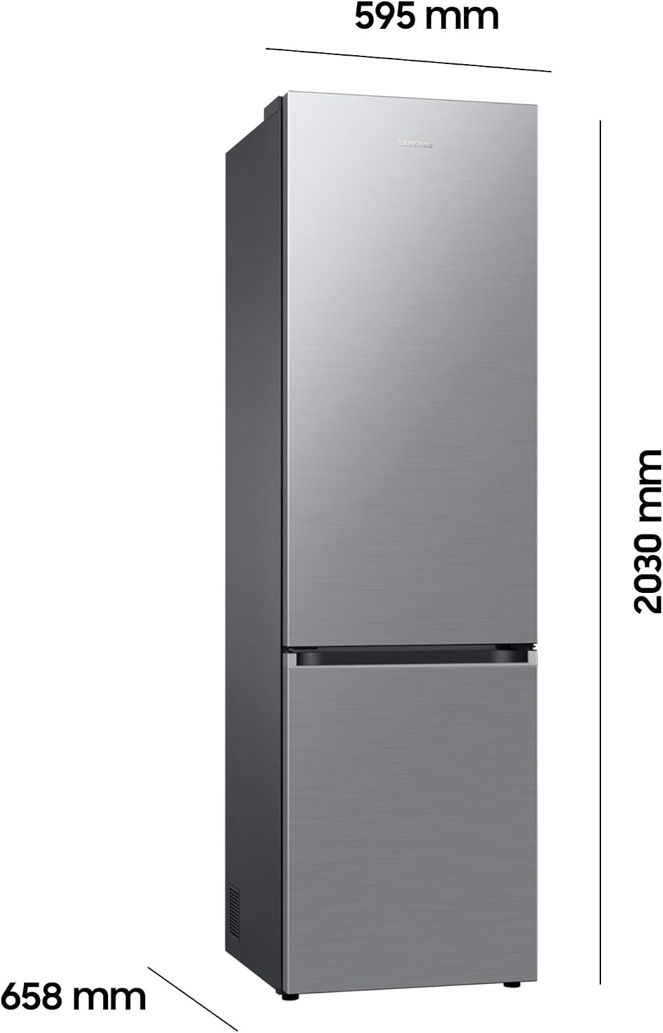 Samsung RB38C7AGWS9/EF Kühl-Gefrierkombination, 203 cm, 387 l, AI-Kühlschrank mit Gefrierfach, SmartThings AI Energy Mode, Cool Select+, Twin Cooling