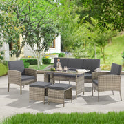 View 2025 Conjunto de salón de poliratán Turín image 2