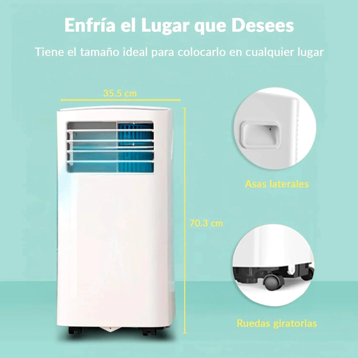 COMFEE Pingüino Aire Acondicionado Portátil 8000 BTU / 2000 Frigorías – Climatizador sin unidad exterior – Enfriador Silencioso Bajo Consumo con Kit