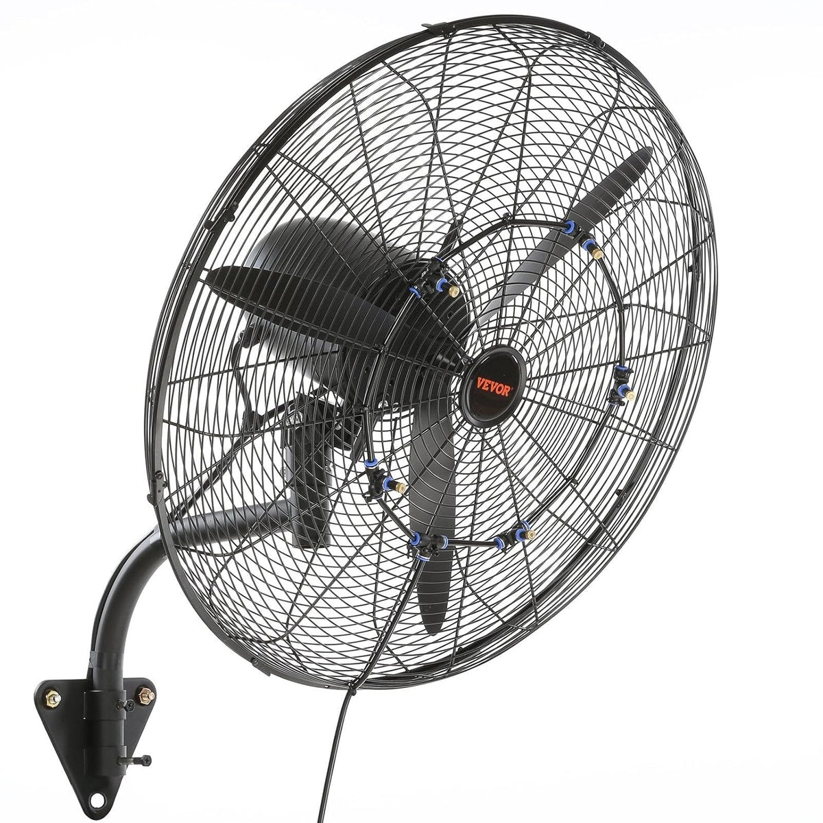 VEVOR Nebelventilator, 61,6 cm oszillierender, wasserdichter Ventilator, 3 Geschwindigkeiten, 7000 CFM, gewerblicher oder privater Ventilator zur
