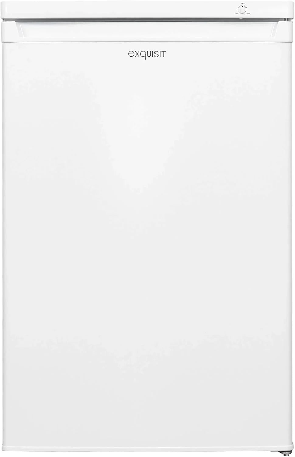 Exquisit Congelador Table Top 91L, Color Blanco, Clase E, Congelador 4 Estrellas, 4 Cajones Transparentes, Puerta Reversible, Control de Temperatura,