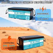 View LiFePO4 Batterie 12V 300Ah Lithium Eisenphosphat Batterie, ausgestattet mit 300A BMS, Lebensdauer über 8 Jahre, geeignet für Camping, Solarenergie, image 6