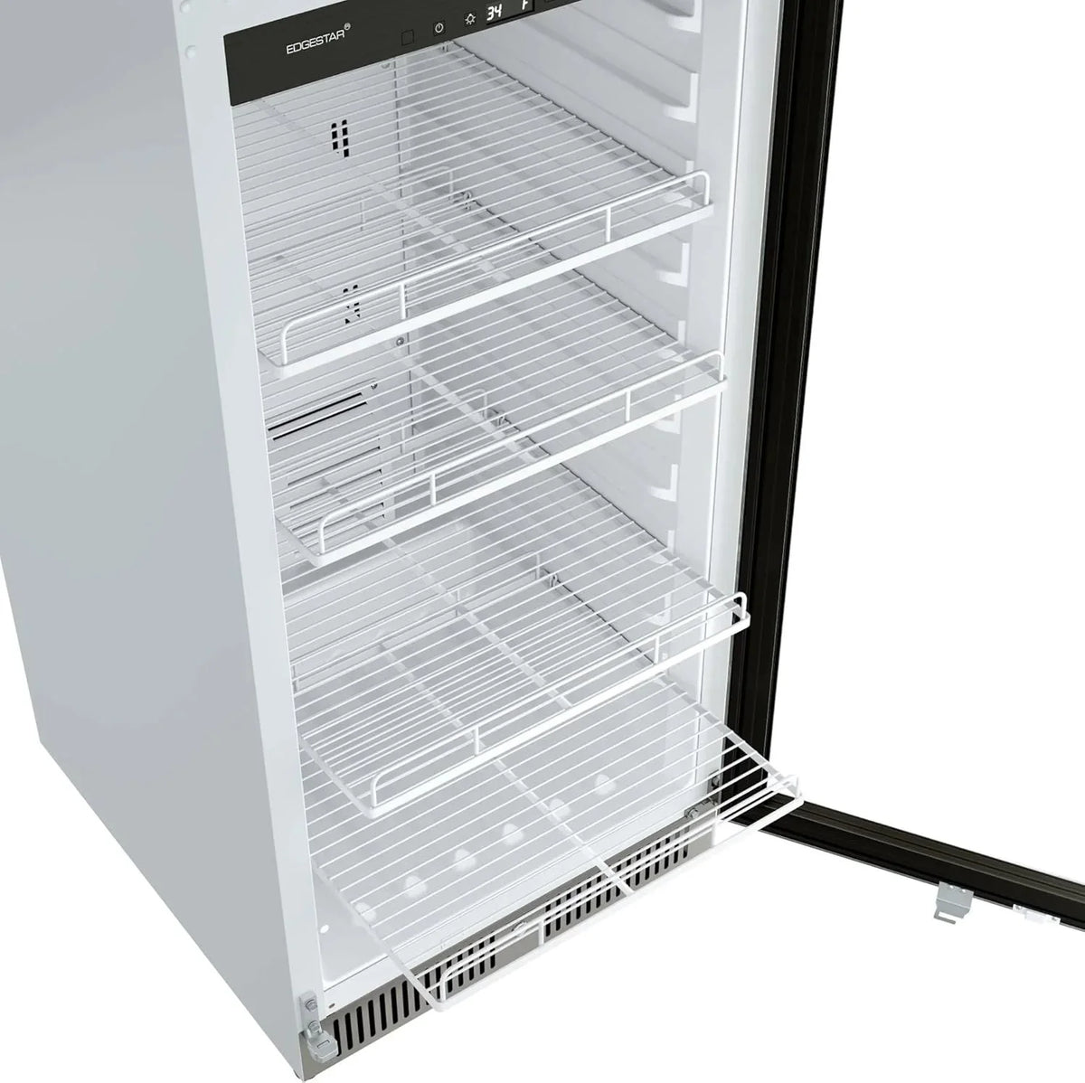 22" Wide 10.1 Cu. Ft. Commercial Beverage Merchandiser – Stainless Steel, Temp Alarm, Reversible Door