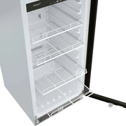 View 22" Wide 10.1 Cu. Ft. Commercial Beverage Merchandiser – Stainless Steel, Temp Alarm, Reversible Door image 4
