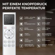 View Kältebringer A+++ R290 Split Klimaanlage 12000 BTU (3,7 kW) - mit Heizfunktion, WiFi & App, bis 60m², sehr leise, 5m Kupferleitung, Kältemittel R290, image 6