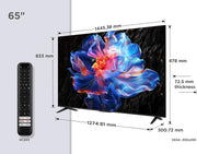 View TCL 65V6C Televisor 65 Pulgadas 4K Smart TV LED, HDR, Google TV, Dolby Audio, Alexa y Google Assistant, Chromecast Built-in, Motion Clarity image 2