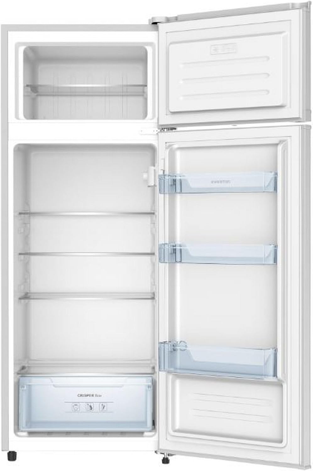 INFINITON Frigorifico Dos Puertas FG-A145B, 200 Litros, 143 cm de Altura, Defrost, LED Interior, E, Diseño con Tirador Integrado, Ancho 55 cm,
