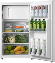 View Comfee RCD80WH3(E) Kühlschrank mit Gefrierfach, 80L Kleiner Kühlschrank, Obst- und Gemüsefach, 84.5 cm Höhe, 47.5 cm Breite, 110 kWh pro Jahr, image 1