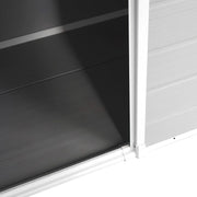 View Wasabi - Caseta de Resina Jardín Unit 1.4 – Ventana Luz Natural - Suelo Incluido - Paneles 12mm de Espesor - Gris Blanco - Cobertizo PVC Almacenaje image 6