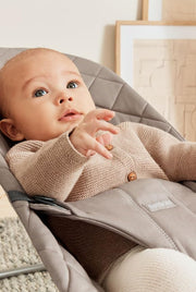 View BabyBjörn Babywippe Bliss, Gewebt, Klassische Steppung, Sandgrau image 3