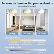 View Silencioso Sin Aspas Ventilador de Techo con Luz Regulable 60W 30W Motor DC 30W Luz CCT 3000-5700K LED Lampara Ventilador Techo y Mando 6Velocidades image 5