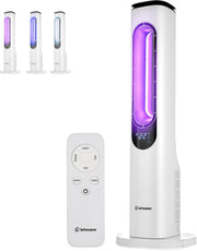 View LEHMANN Turmventilator mit Fernbedienung & LED-Display, leiser Ventilator mit Schlafmodus, 15 h Timer, 3 Lichtfarben, 3 Modi, 3 Geschwindigkeiten, image 1