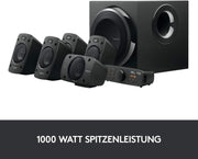 View Logitech Z906 5.1 Sound System, Lautsprecher mit 1000 Watt Surround Sound, THX, Mehrere Audio-Eingänge, Fernbedienung, EU Stecker, PC/PS4/Xbox/Stereo- image 3