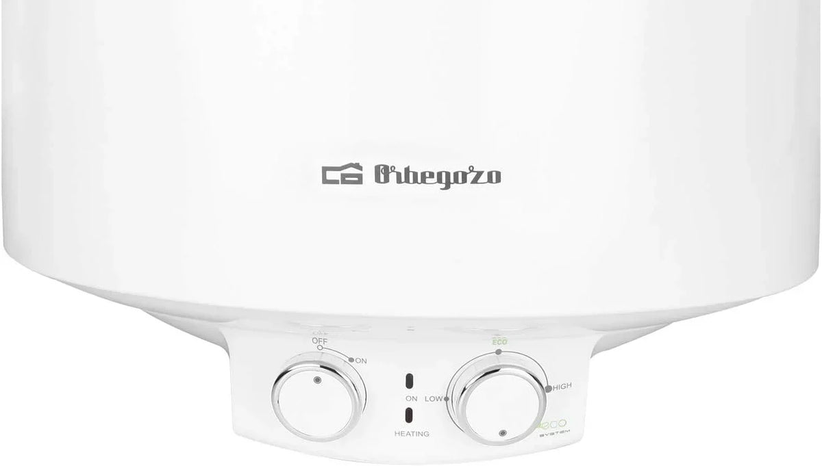 Orbegozo TRM 104 Termo eléctrico, 100 litros, bajo consumo, esmaltado vitrificado, función ON/OFF, ajuste ECO, IP-X4, temperatura máx. 75oC,