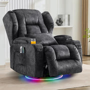 View Elektrischer Fernsehsessel Relaxsessel mit Liegefunktion,240°Drehsessel Kinosessel Massagesessel mit Wärmefunktion,TV Sessel Liegesessel fürs image 1