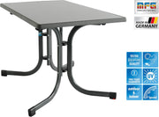 View MFG Boulevard-Klapptisch 110x70 cm | Gartentisch | Wetterfest | Platzsparend klappbar | mit Niveauausgleich | anthrazit/Schiefer image 3