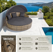 View tectake Lounge Muschel Sonneninsel Outdoor wetterfest, Gartenmuschel, Sonnenliege 2 Personen und mehr, multifunktionales Terrasse oder Balkon Möbel, image 2